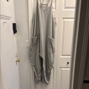 Free People Gray Jumpsuit hot shot onesie